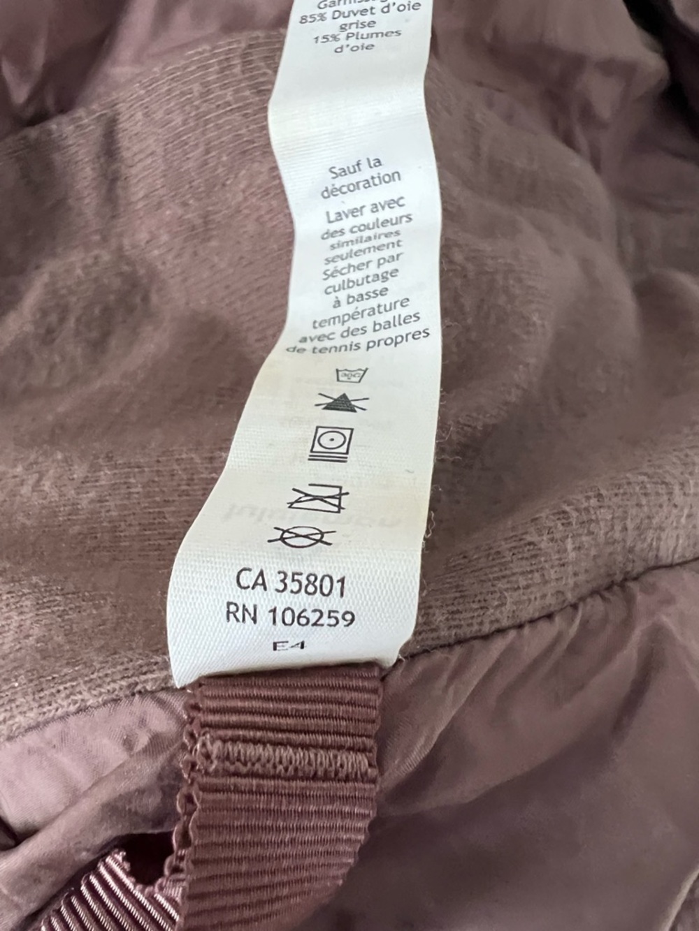 Lululemon Pack it Down Women’s Jacket Mauve Stone Size 12 NWOT - Picture 9 of 11